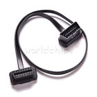 Obd2 Thin 16Pin Noodle Male To Female Elbow Elm327 Obd?60cm Extension Cable New