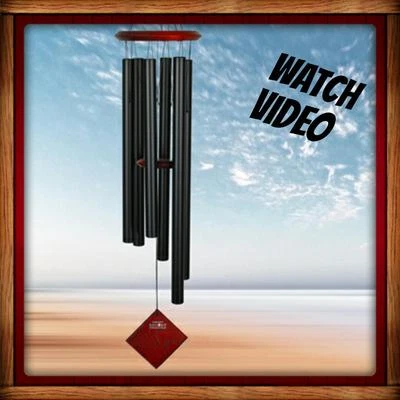 WOODSTOCK ENCORE COLLECTION CHIMES OF EARTH WIND CHIME BLACK NEW FREE SHIP - Image 1 of 4