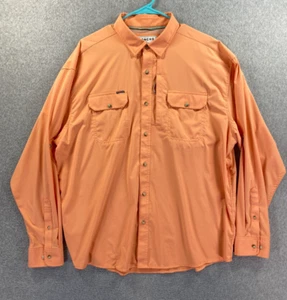 Poncho Camisa Para Hombre XL Naranja Clásica Abotonada Bolsillos Magnéticos Pesca Elástica - Imagen 1 de 8