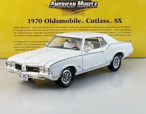 ERTL 1/18 Scale Oldsmobile Cutlass Sx 1970 White Diecast Car Toy Collections - Picture 1 of 6