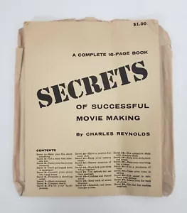 SECRETS Of Successful Movie Making By Charles Reynolds A Complete 16 Page Book - Imagen 1 de 6