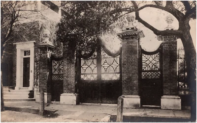 Pineapple Gates House 14 Legare Street Charleston South Carolina RPPC Postcard - Image 1 of 2