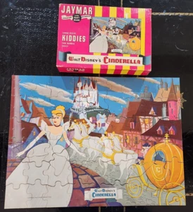 CINDERELLA WALT DISNEY MICKEY MOUSE CLUB INLAID PUZZLE 1960s JAYMAR JO95 - Picture 1 of 4
