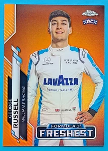 2020 Topps Chrome Formula 1 F1 George Russell RC Freshest Orange 16/25 #200 - Afbeelding 1 van 6
