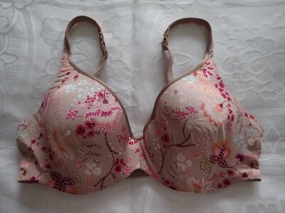 BERLEI, Sujetador con aros en talla 38DD, color en marrón, aguamarina, rosa y naranja, floral Foto 1 de 2