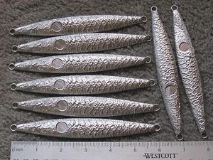8 fishing bulk jigs lures 6oz Bigeye diamonds vertical no hooks or swivels - Picture 1 of 1