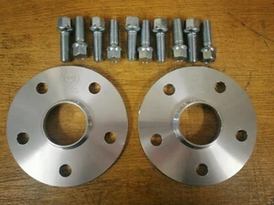10 mm MK5 GOLF 5x112 Hubzentrische Abstandshalter 57,1 CB 10x 37 MM GEWINDELÄNGE RADBOLZEN - Bild 1 von 3