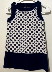 Gymboree Girl's Size 7 Sleeveless White and Blue Trim Dress - Picture 1 of 9