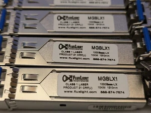 FluxLight MGBLX1 1000base SFP Transceiver - 12 each (Linksys MGBLX1 Compatible) - Photo 1/5