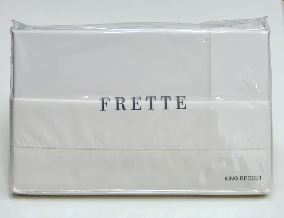 Juego de sábanas Frette Luxury percal King marfil 100 % algodón percal Foto 1 de 4