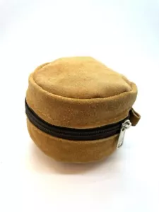 Bolsa de carrete con cremallera de gamuza para pesca con mosca hecha a mano 4" (10 cm) - Imagen 1 de 2