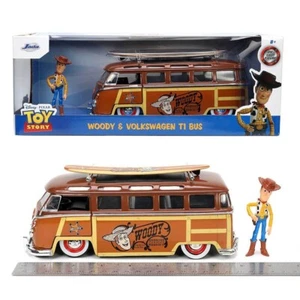 SHIPS FREE! Jada Disney Pixar TOY STORY Woody & Volkswagen 21 Window T1 VW Bus - Picture 1 of 15