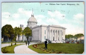 1909 Montgomery Alabama State Capitol to Stahl Cisna Run Perry Co PA POSTAL - Imagen 1 de 2