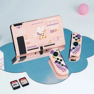 For Nintendo Switch Protective Case Pink Slim Shell Full Body Switch Protector - Picture 1 of 7