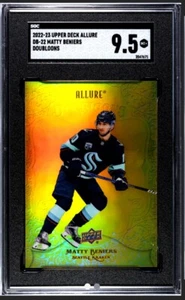 22-23 Allure Matty Beniers DB-22 Rookie Gold Doubloons SSP SGC 9.5+ Mint+ - Picture 1 of 2