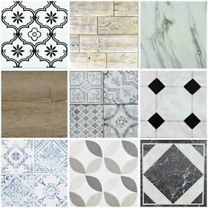Floor Tiles Self Adhesive Marble Moroccan Vinyl Flooring Kitchen Bathroom 1m²