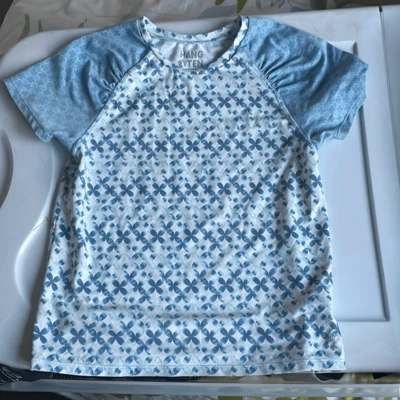 New! Hang Ten Girls Short Sleeve Swim Top - Imagem 1 de 4