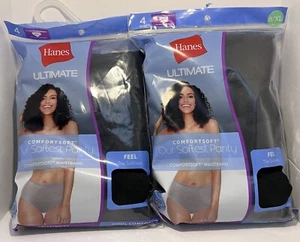 Hanes ultimativer Komfort weiche Slips 4 Paar Damen Größe 8/XL Viskose & Poyester 2er-Pack - Bild 1 von 2