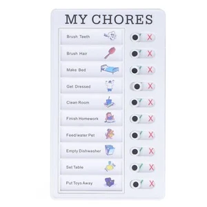 Chore Chart for Kids 7.9 x 4.7in Portable Chore Chart Memo Plastic Board Fami... - Picture 1 of 9