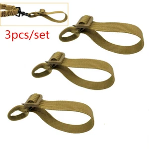 3 piezas Correa de montaje de cabestrillo con culata de caza Adaptador de bucle Accesorio de rifle de tela - Imagen 1 de 13