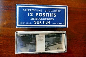 Box of 12 Positive Stereoscopic Sterofilms Bruguière Patented S.G.D.G HEAVY - Picture 1 of 2