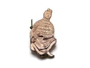 Prendedor asiático guerrero samurai japonés vintage - Imagen 1 de 4