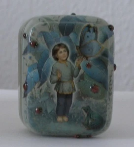 Lackkunst! Lackmalerei. Schöne Dose mit Märchen "Däumling"! PERFEKTE MALEREI!!! - Bild 1 von 7