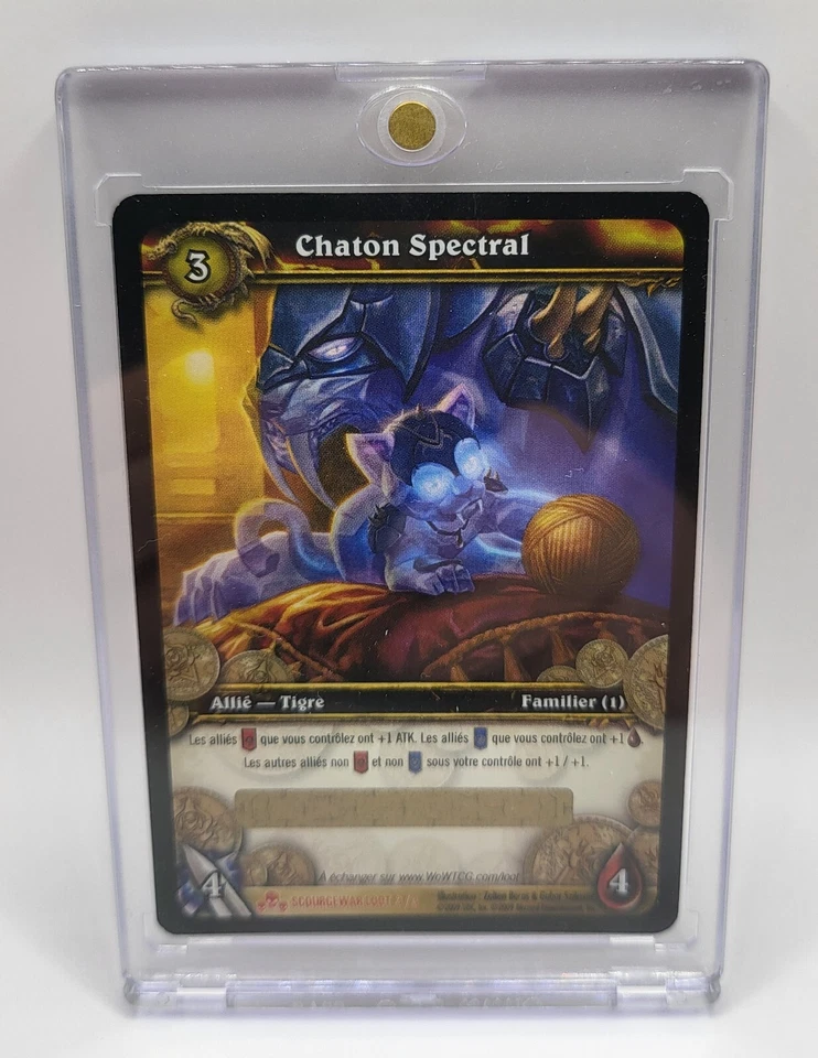 Spectral Kitten SCOURGEWAR LOOT 3/3 Unscratched WOW TCG French Card - Image 1 of 1