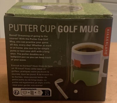Kikkerland Putter Cup Golf Mug With Putter Pen - Desk Top Pen Pencil Holder - Image 1 of 4