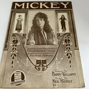 Vintage Mickey by Harry Williams Neil Moret Sheet Music - 1918 - Picture 1 of 4