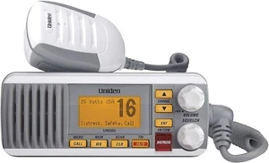 Uniden UM385 Waterproof 25 Watt Fixed Mount Marine VHF Radio w/ DSC - White - Picture 1 of 6