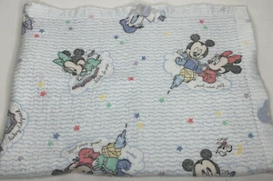 Vintage Baby Mickey Mouse Blanket with Nylon Trim Disney Dundee Nursery Rhymes - Picture 1 of 5