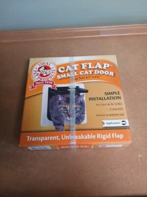 Cat Flap Small Pet Door 6 1/4" x 6 1/4" Easy Installation - Image 1 of 2