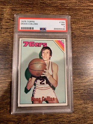 1975 TOPPS DOUG COLLINS PSA 7 - Image 1 of 2