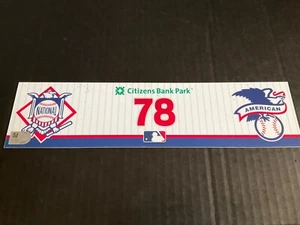 PHILLIES~2022 AUTHENTIC VISITING LOCKER ROOM PLATE # 78 ERIC LANGILL SGA - Picture 1 of 3