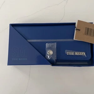 Steve Madden Ballen Boxed Bifold Wallet Cobalt Blue SLG-1700 NWT - Picture 1 of 4