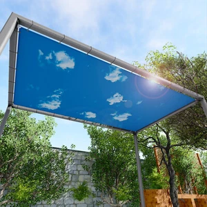 Cubierta bloqueadora UV impermeable resistente al agua de 6 pies para parasol de borde recto para exteriores - Imagen 1 de 51