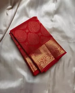 Designer Sari Bollywood Braut Seide Saree Bluse Hochzeit Indian Party Bekleidung - Bild 1 von 5