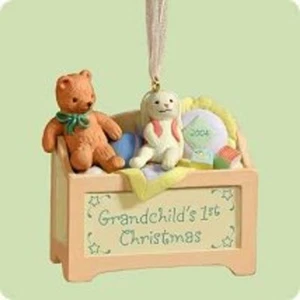 2004 Hallmark Ornament ~ Grandchild's First Christmas ~ QXG5741 ~ Neu im Karton - Bild 1 von 1