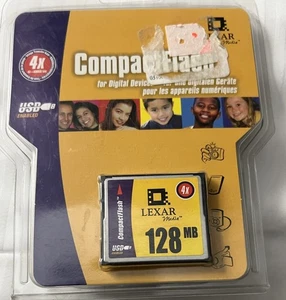 Lexar 128MB Memory Card 4x Speed Compact Flash High Speed Series NEW Old Stock - Picture 1 of 2