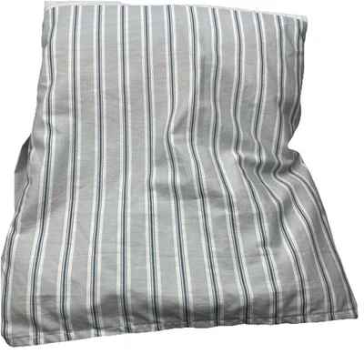 Ralph Lauren LRL Blue White Stripe Cotton Bedskirt Queen Bed Tamarind Brookdale  - Image 1 of 4