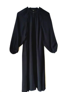 MASSIMO DUTTI * NEW TAGS * SIZE 14 BLACK BALLOON SLEEVES LADIES DRESS RRP £85 - Picture 1 of 13