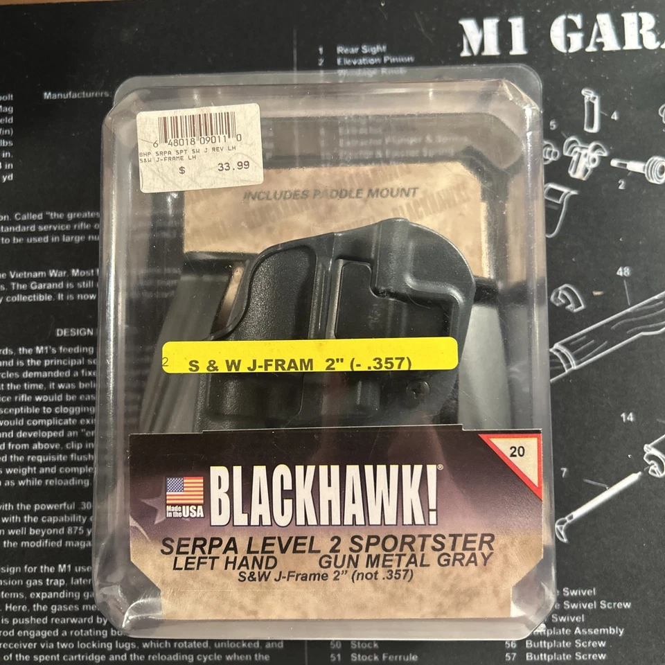 BLACKHAWK SERPA CONCEALMENT HOLSTER S&W J FRAME BLACK-LEFT HANDED 413520BK-L - Image 1 of 4