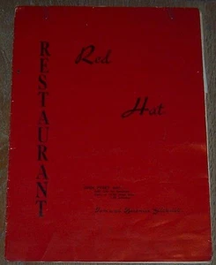 Red Hat Restaurant, Tom and Bernice Gilchrist Vintage Menu - Picture 1 of 2