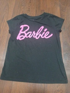 Barbie Girls Black T Shirt Size Medium 8 - Picture 1 of 3