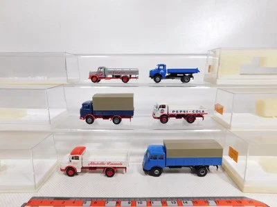 6X Brekina H0 1:87 LKW MB 4707 4800 4801 7600 Sinalco Hochtief Sg+Box #DP196-1 - Immagine 1 di 4