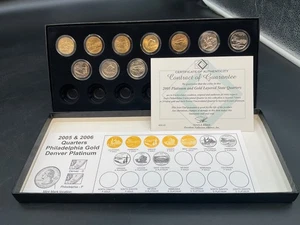 2005 & 2006 Quarters Philadelphia Gold & Denver Platinum - Picture 1 of 4