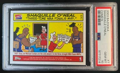 2003 Topps Bazooka Shaquille O'Neal Comics #7 Lakers PSA 10 - Imagem 1 de 2