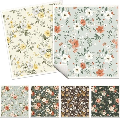 DO NOT APPLY Floral Swedish Dishcloths for Kitchen, 6 Pack Vintage Wildflower Reusable