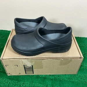 NEW Crocs Dual Comfort Shoes Womens 6 Slip On Clogs Black Rubber Round Toe - Picture 1 of 5